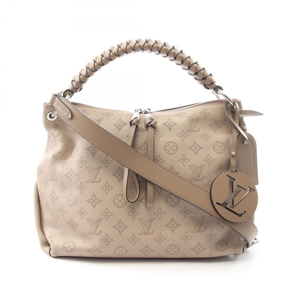 Louis Vuitton Beauvre Hobo Handbag Leather Mahina Beige
